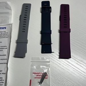 Three brand new inner changeable watch bands.Made for Fitbit versa, smart watch.